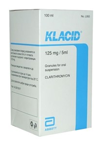 Снимка на Клацид гранули 125 мг. 100 мл.